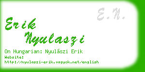 erik nyulaszi business card