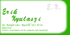 erik nyulaszi business card